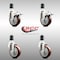 Service Caster 4 Inch 316SS Maroon Poly Swivel 1-5/8 Inch Stem Caster Lock Brake SCC, 2PK SS316TTLEX20S414-PPUB-MRN-2-S-2-158 - alternate 5